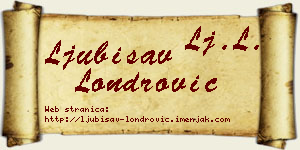 Ljubisav Londrović vizit kartica